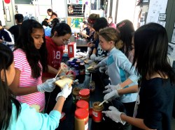 Chaparral Middle School HUMANitarian club members prepared a meal for residents of the San Gabriel Valley Winter Shelter on Feb. 27.