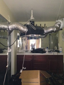 The Master Bathroom acts as yet another room for marijuana growth. Photo: Eastvale News