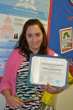 Monica Whisenhunt-PUSD Teacher of the year 2014
