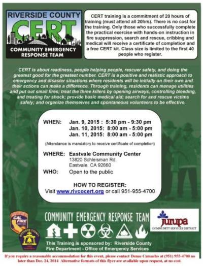 CERT flyer