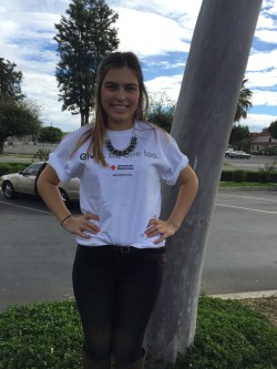 ERHS student and blood drive volunteer, Jackie Camuy (Photo By:  Emily Aguilar)