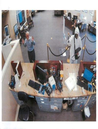  Johnson, inside the Corona bank during the robbery. (Photo Courtesy:  Corona Police Department)