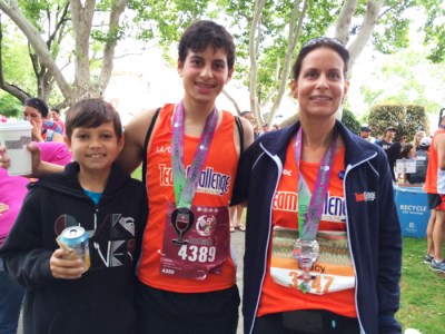 (Photo Courtesy:  Stacy Dylan) Lowell, Jonah, and Stacy Dylan at a Team Challenge event.