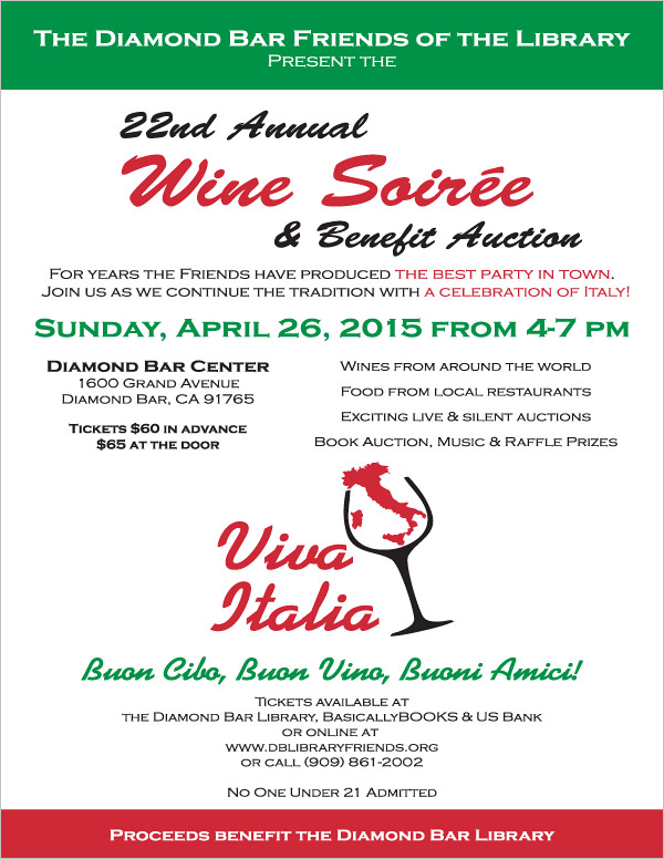 K-DB Wine Soiree Flyer