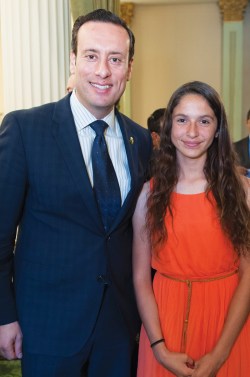 Photo Courtesy:  Javiera Cartagena                Assemblyman Roger Hernández with Blanca Ramirez 