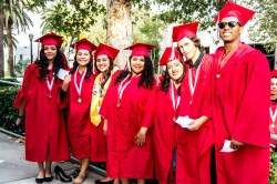 Photo Courtesy: PUSD On May 29, 270 Pomona High School graduates turned their tassels to cap their high school careers.