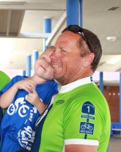 Photo Courtesy: Jerry Davis Carter and his “Papa” at last year’s California Coast Classic 525 Mile Ride For A Cure.