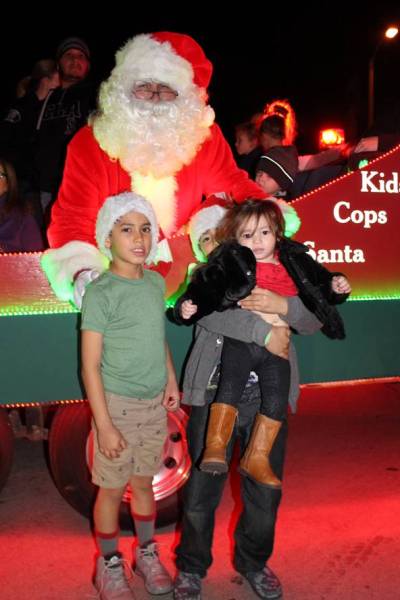 Photo by Jeannette Garcia Santa’s Sleigh takes time out of his busy schedule to visit Chino neighborhoods thanks to the city’s Police Officer’s Association.  