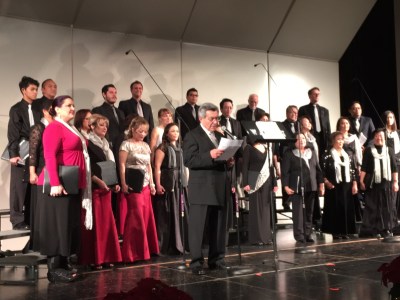 Photo by Michael Armijo City of Walnut Mayor Bob Pacheco welcomed guests to an evening of “Holiday Magic” at Walnut High School Performing Arts Center.  