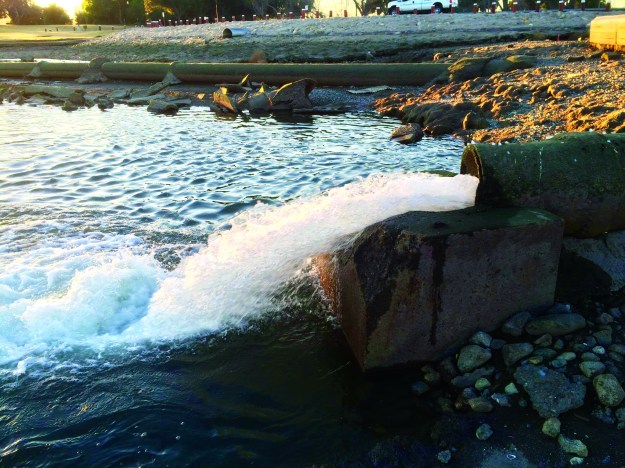 Courtesy of Facebook After drainage, Prado Lake is being refilled with reclaimed/recycled water at the rate of 10 million gallons per day.