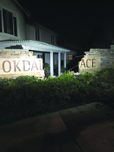 Photo credit:  by Valerie Hire A car crashed through the backyard and into a home in Eastvale on Feb. 23.  