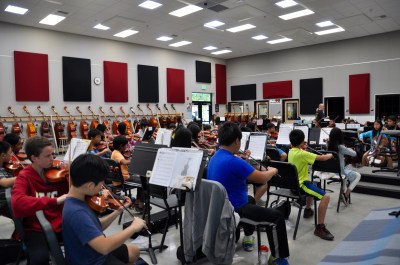 Photo courtesy: Kelli Gile Hundreds of Chaparral Middle School students participate in music education courses each year. Shown: Orchestra in rehearsal with director Greg Rochford.  