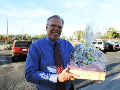 Jeff Feather won a bread and treat basket donated by Great Harvest Bread Co. Visit their website at www.greatharvest.com.