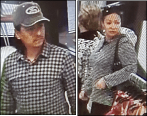 Photo courtesy:  Chino P.D. Police looking for two lottery scam suspects