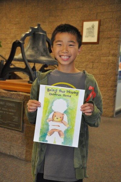 Photo courtesy: Kelli Gile Walnut Elementary student Michael Wu is the big winner in a National Missing Children’s Day Poster Contest.