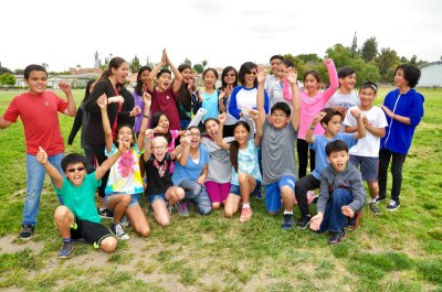 Suzanne Middle School 6th graders score a great time during field day with teacher Lauri Ujita
