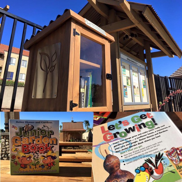 With the recent opening of the Chino Community Garden, “The Little Free Library” is now available for you to stop by to check out or donate a book!