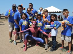A group of friends called themselves the Comic Crushers and sported their custom t-shirts