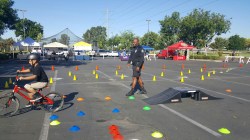 Photo courtesy: Angelica Cuen Ezekiel enjoying the obstacle course at Chino Bike Day. 
