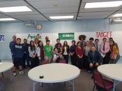 Photo courtesy: wvusd  Ron Hockwat Academies students sharpened their business skills during mock interviews with local business representatives.  