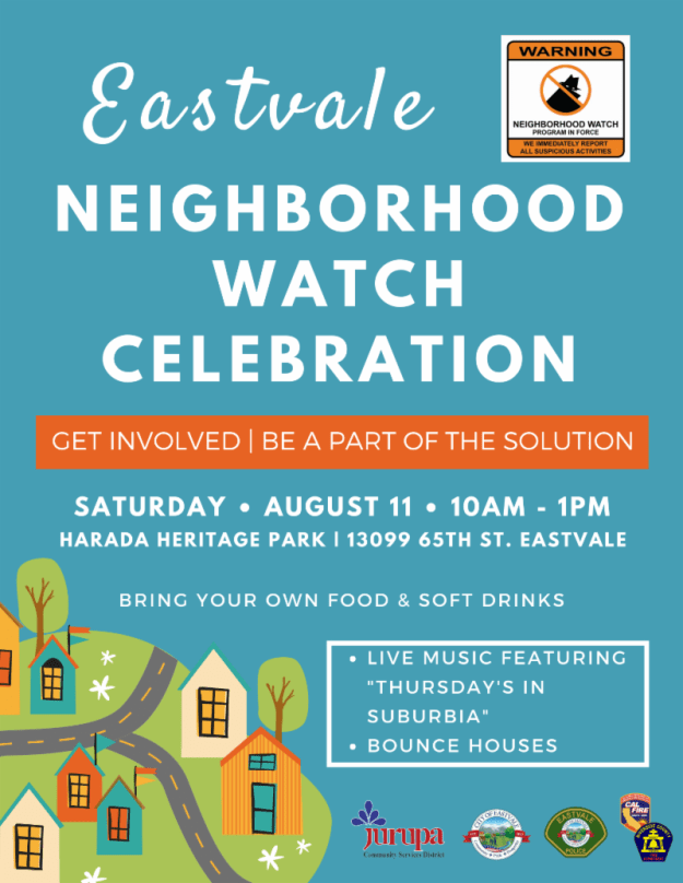 Eastvale Neighborhood Watch Celebration - Final Flyer